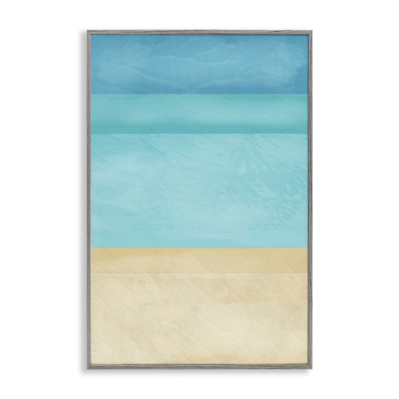 Stupell Industries Abstract Beach Coastal Color Block Framed Giclee, design by Martina Pavlova